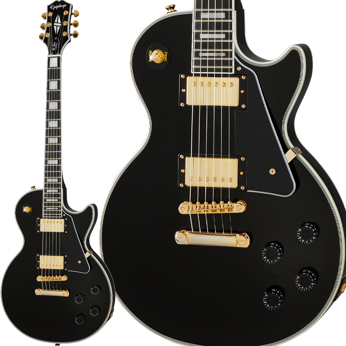 Epiphone Les Paul Custom Ebony エレキギターレスポールカスタム 黒 エピフォン 【 フィール旭川店 】