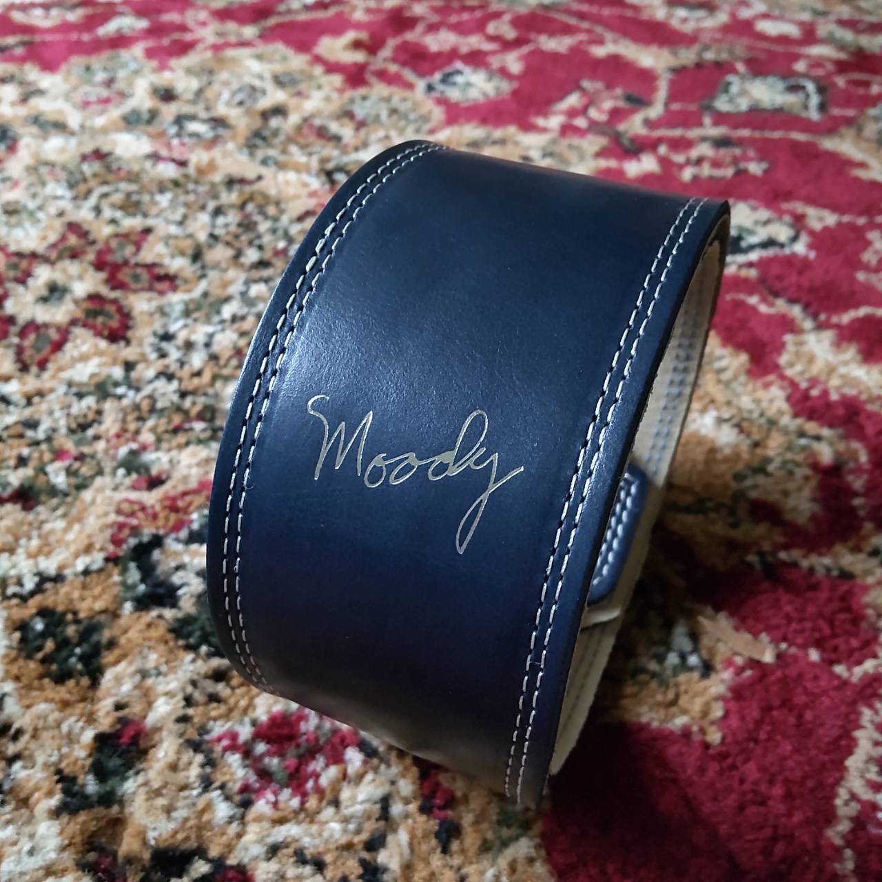 MoodyLeatherStrap Leather＆Suede 2.5Standard Navy/CREAM ムーディー