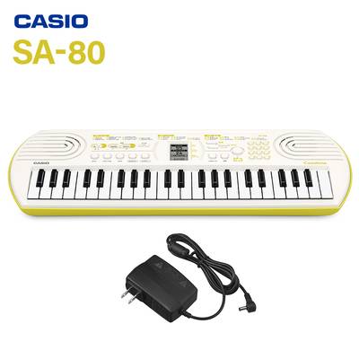 CASIO  SA-80 専用アダプター AD-E95100LJセット ミニキーボード 44鍵盤 カシオ 【 新潟ビルボードプレイス店 】