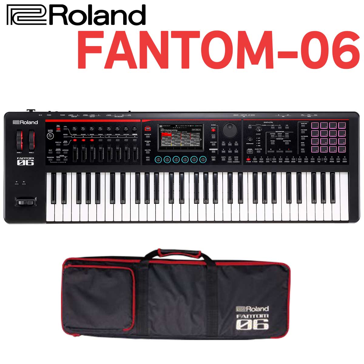 業販Roland FANTOM-06 ローランド 61鍵盤 シンセサイザー 専用ソフトケース付き 中古 Y6434685 その他