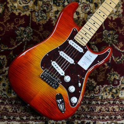 Fender  2024 Collection Made in Japan Hybrid II Stratocaster Maple Fingerboard, Flame Sunset Orange Transparent フェンダー 【 仙台ロフト店 】