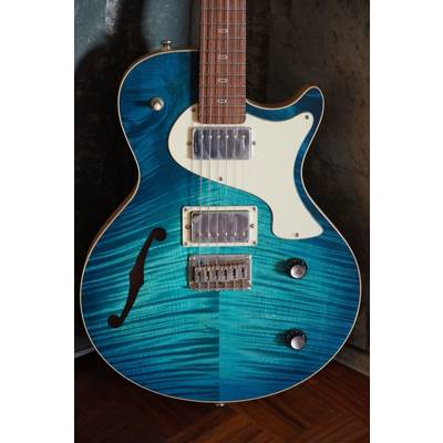 PJD Guitars  Carey Elite F -Royal Blue Burst- Ash/Flame Maple/Roasted Maple Neck【売切り特価】 ピージェイディーギター 【 横須賀店 】