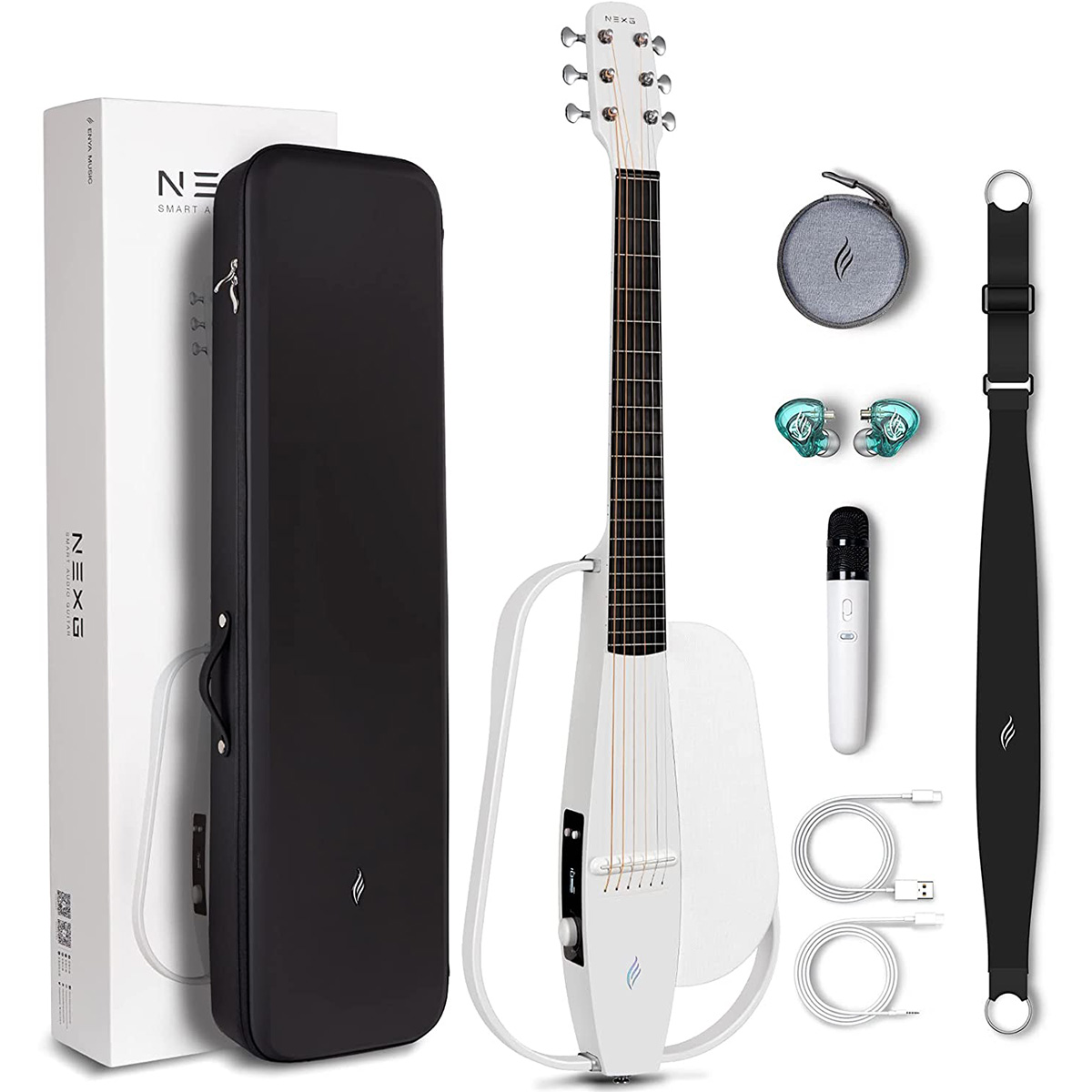 Enya NEXG white ホワイト アコースティックギター充電スタンド付属-