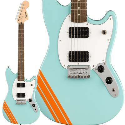 Squier by Fender FSR Bullet Competition Mustang HH Daphne Blue with  Competition Orange Stripes エレキギター ムスタング 島村楽器限定販売モデル スクワイヤー / スクワイア