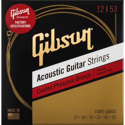 Gibson  SAG-CPB12 Coated Phosphor Bronze アコースティックギター弦 Light 012-053 ギブソン 【 三宮オーパ店 】