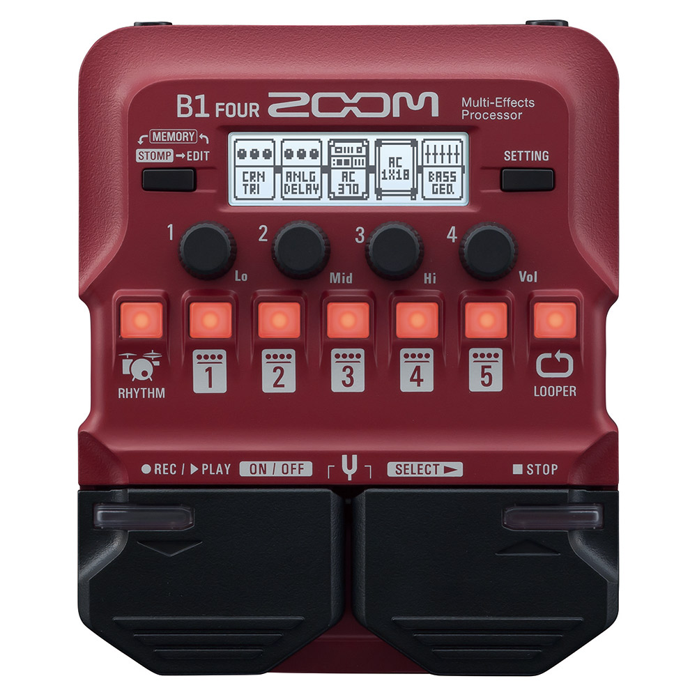 ZOOM B1 FOUR Multi-Effects Processor【在庫あり】 ベース用マルチエフェクター ズーム 【 パークプレイス大分店】