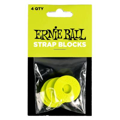 ERNiE BALL  STRAP BLOCKS 4PK - GREEN ストラップブロックP05622 アーニーボール 【 イオンモール釧路昭和店 】