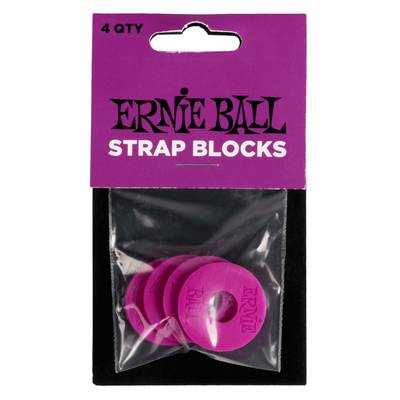 ERNiE BALL  STRAP BLOCKS 4PK - PURPLE ストラップブロックP05618 アーニーボール 【 イオンモール釧路昭和店 】