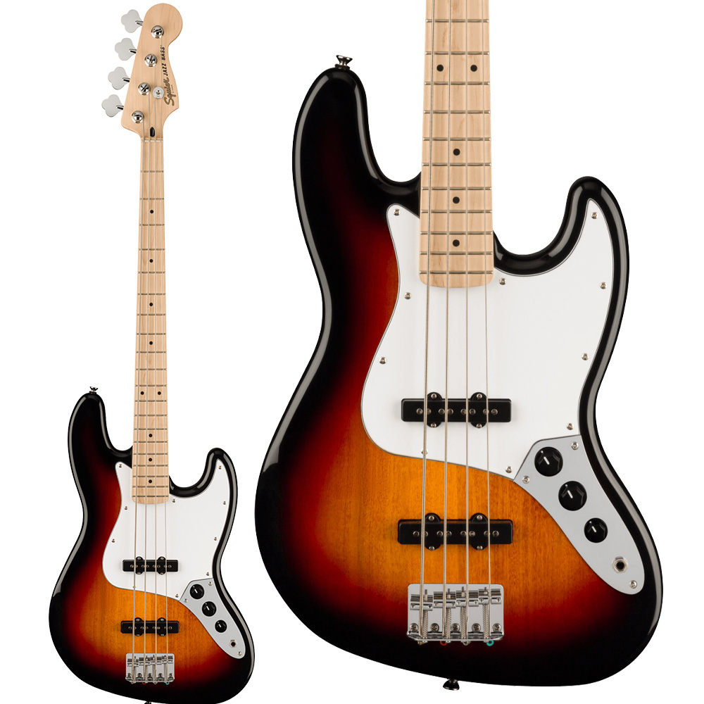 Squier by Fender Affinity Series Jazz Bass Maple Fingerboard White  Pickguard 3-Color Sunburst エレキベース ジャズベース スクワイヤー / スクワイア 【 イオンモール岡崎店 】