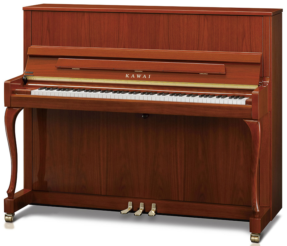 KAWAI K-300SF ウォルナット艶出し仕上げ アップライトピアノ 88鍵盤 島村楽器オリジナルモデル 猫脚 日本製 【配送設置料込み・代引不可】【椅子・インシュレーター付属】