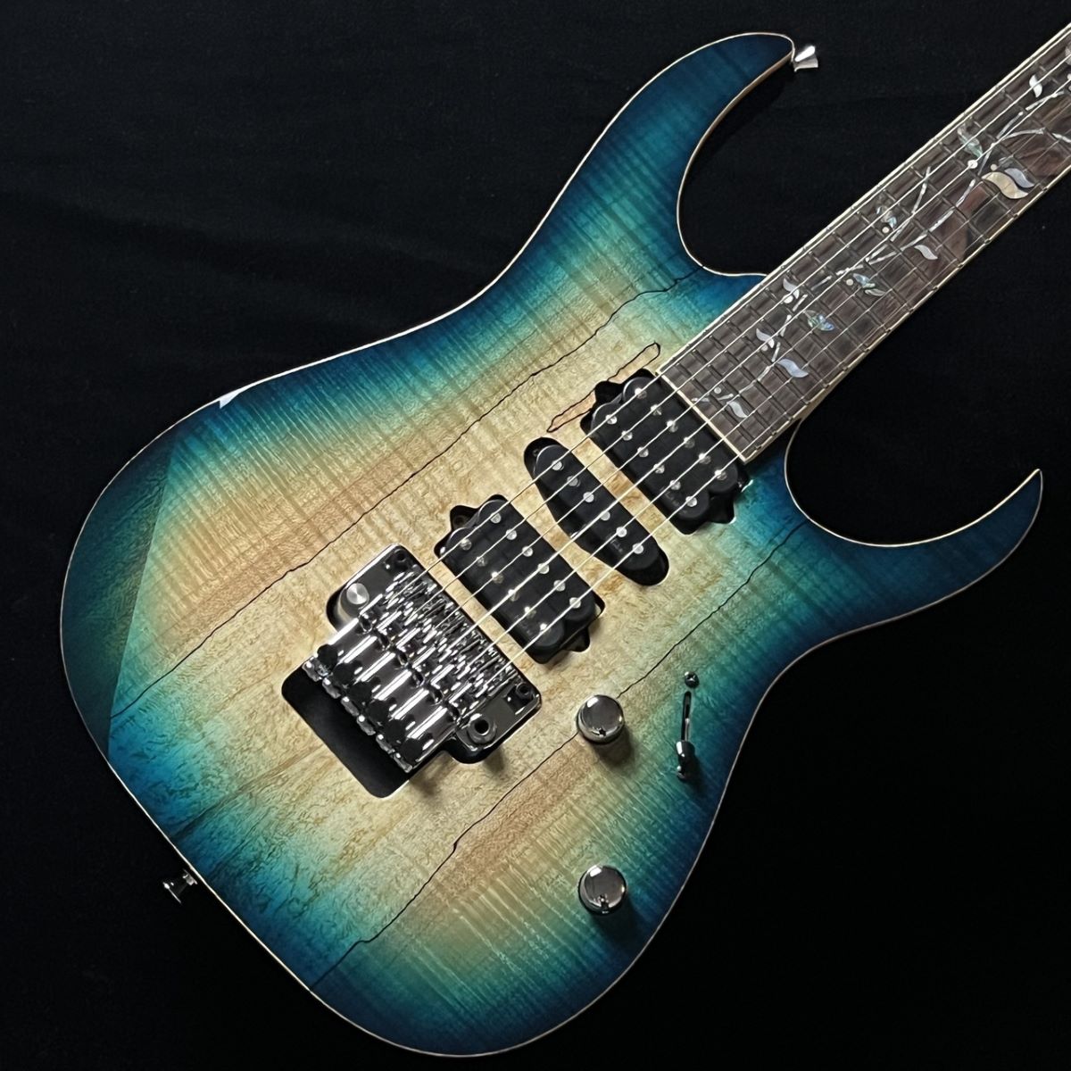 Ibanez RG8570ZSM【Bluish Green Burst】【Spalted Maple Top】【9本