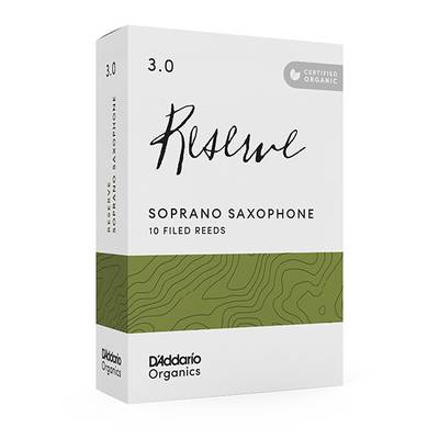 D'Addario WOODWINDS ORGANIC RESERVE リード ソプラノサックス用 【ファイルド】 【硬さ：3.0】 【10枚入り】オーガニック  レゼルヴ ODIR1030 ダダリオウッドウインズ 【 郡山アティ店 】 | 島村楽器オンラインストア