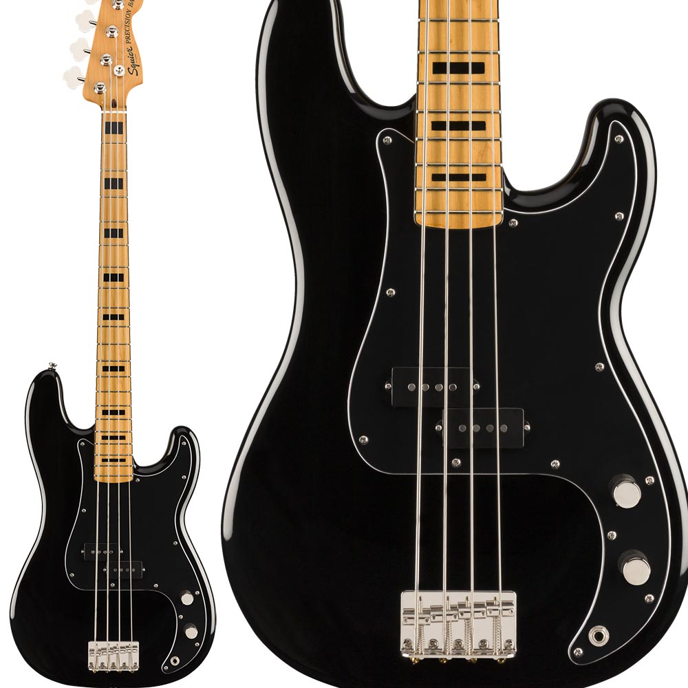 Squier by Fender / Classic Vibe 70S Precision Bass Maple Fingerboard Black