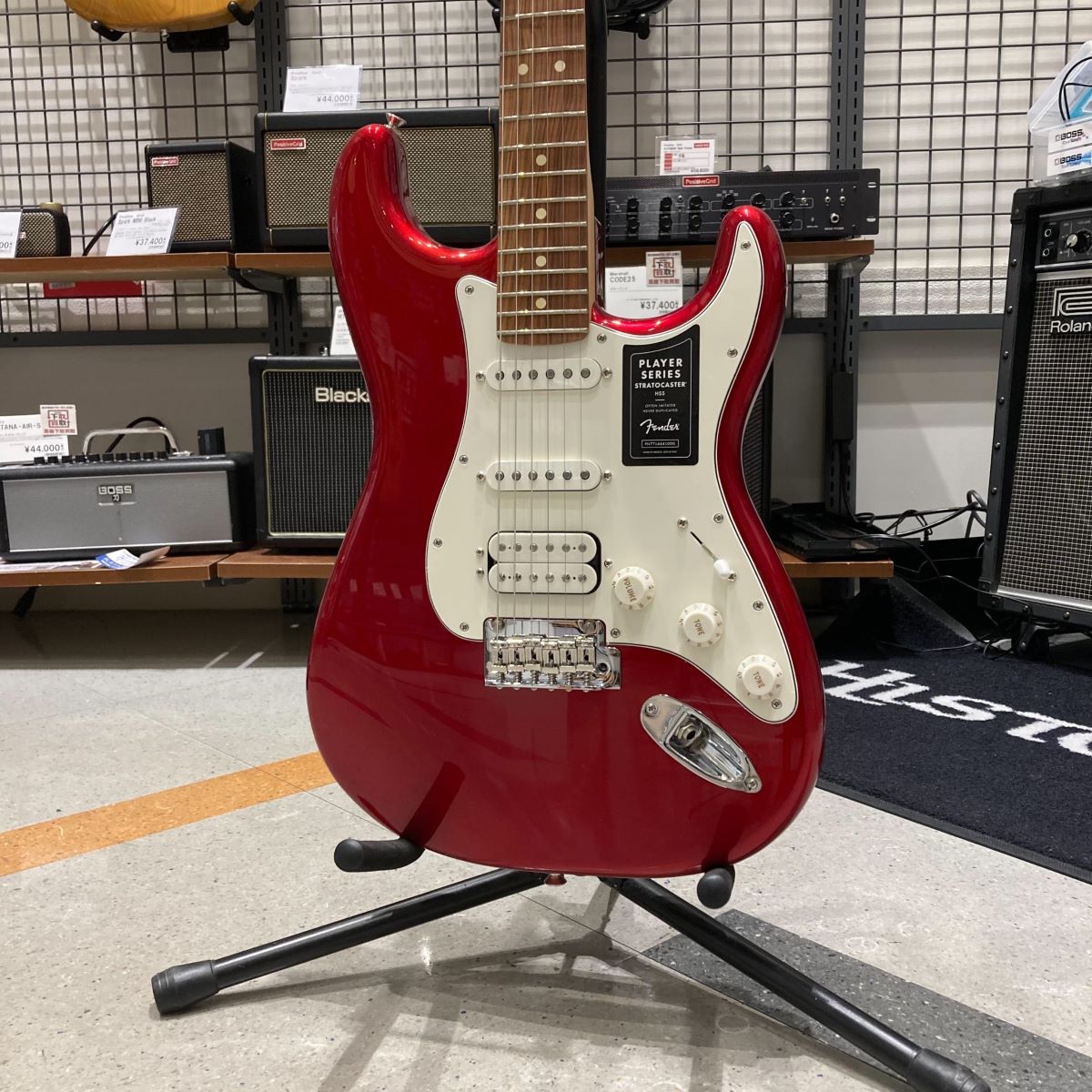 Fender/Player Stratocaster HSS Pau Ferro Candy Apple Red New