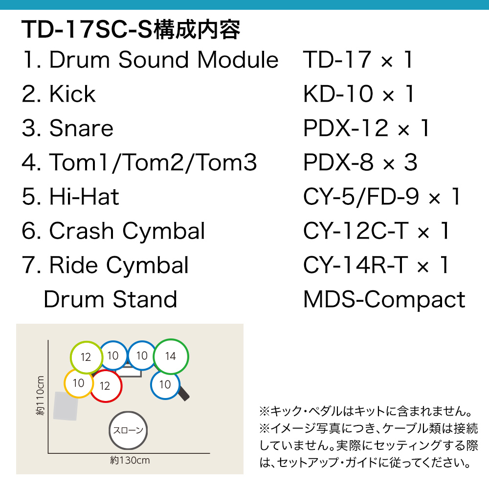 Roland TD-17SC-S(TD-17KV2) 電子ドラムセット ローランド 【 イオン