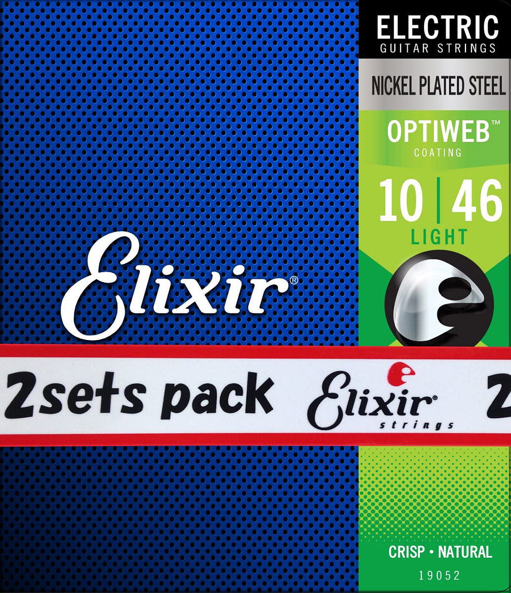 Elixir OPTIWEB 10-46 ライト 2セット #19052エレキギター弦 お買い得な2パック エリクサー 【 ららぽーと横浜店 】