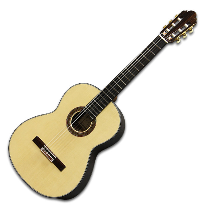 売り廉価日本製クラシックギター小平ギターAST-50弦長650ミリ表面板杉単板、ハードケース付 本体