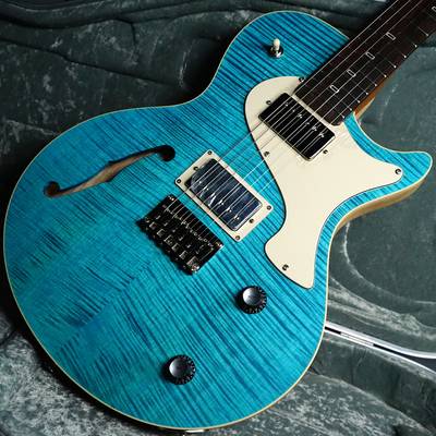 PJD Guitars  Carey Elite Flame Maple Top w/ F-hole Sea Blue Satin ピージェイディーギター 【 ミーナ町田店 】