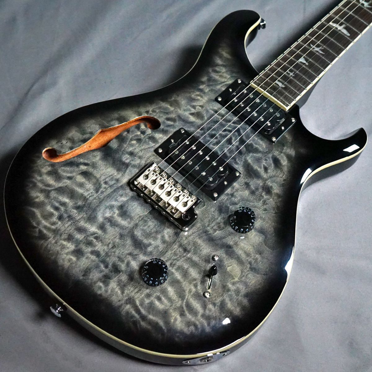 PRS SE CUSTOM 22 Semi-Hollow Quilt CA Charcoal Burst 【限定モデル