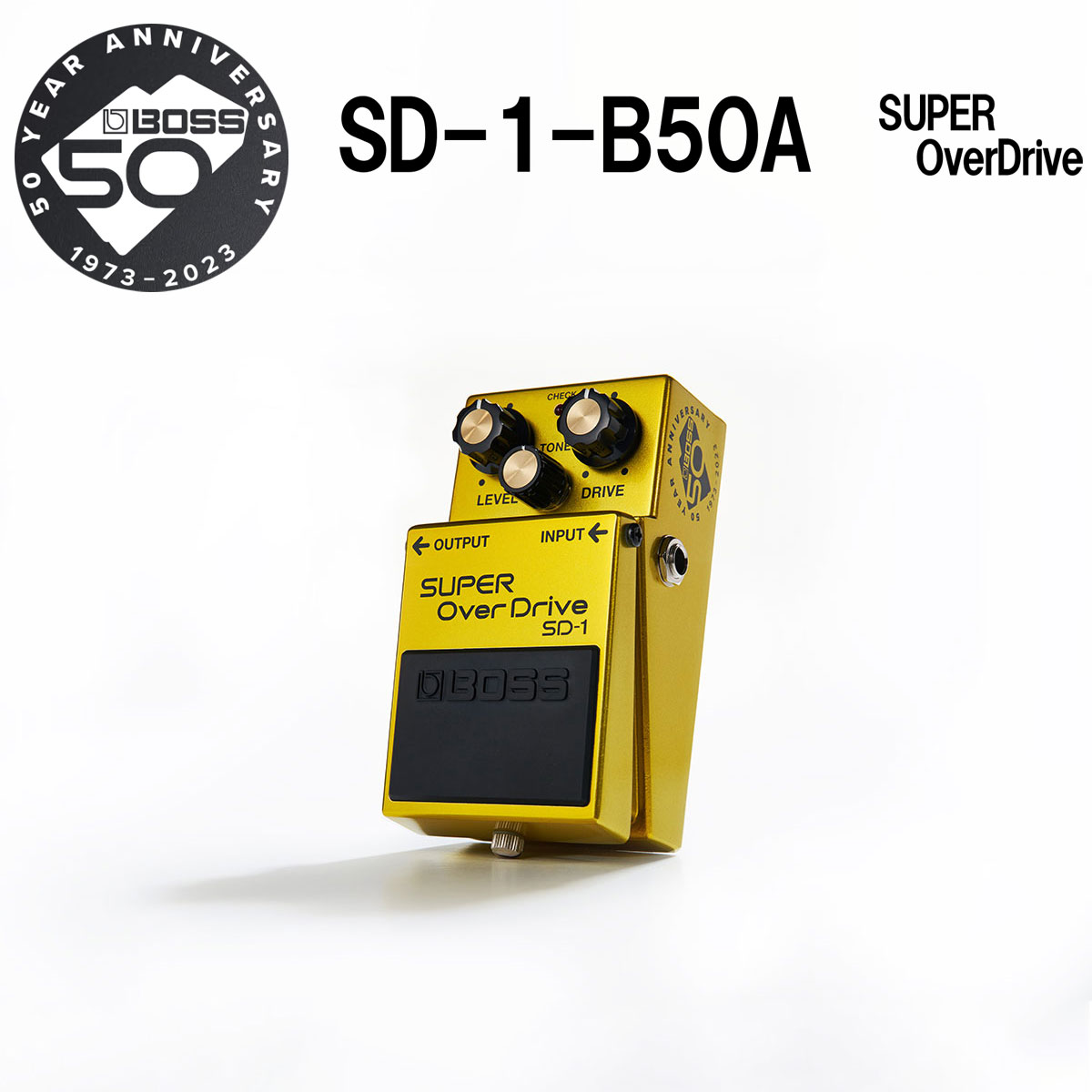 BOSS SD-1-B50A 50th Anniversary Pedals 【メタリック塗装筐体】【銀 