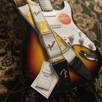 Fender Weighless 2 Monogrammed Strap White/Brown/Yellow ギターストラップ フェンダー 【  アミュプラザ博多店 】 | 島村楽器オンラインストア