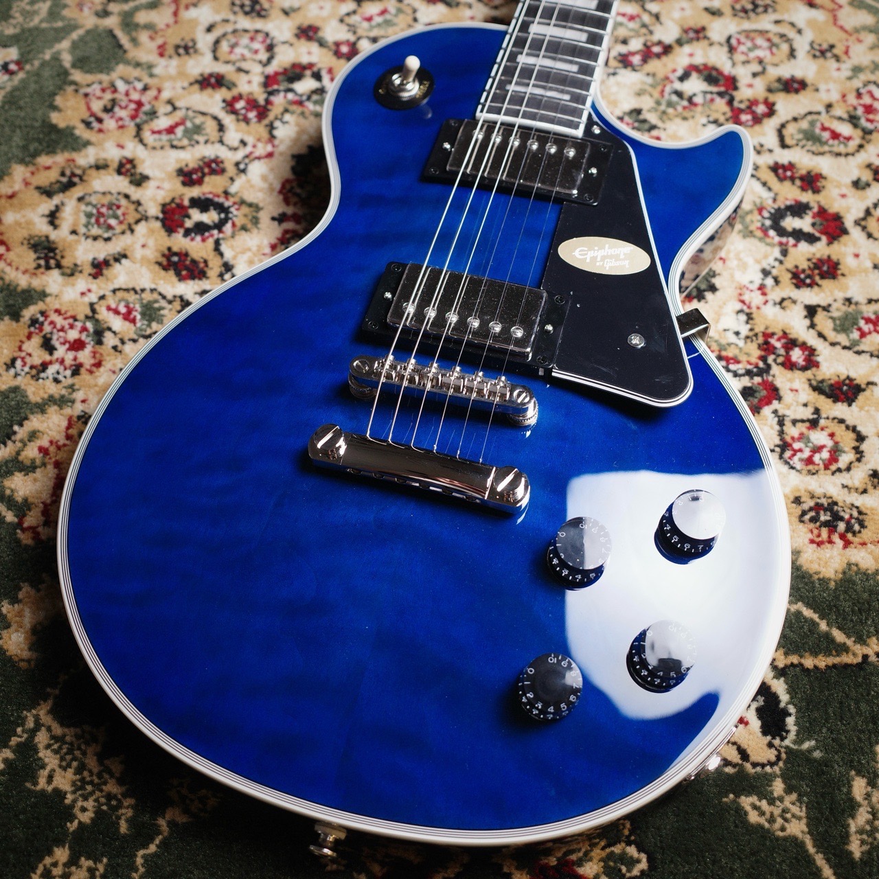 Epiphone Les Paul Custom Quilt Viper Blue (バイパーブルー) エレキ ...