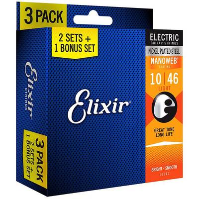 Elixir OPTIWEB Super Light (.009-.042) 3セットボーナスパック ...