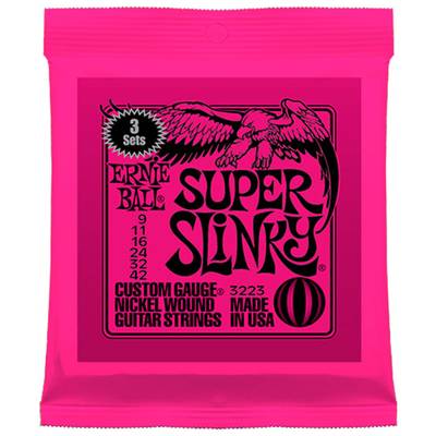 ERNiE BALL 3223 SuperSlinky 09-42 スーパースリンキー 3セットエレキ