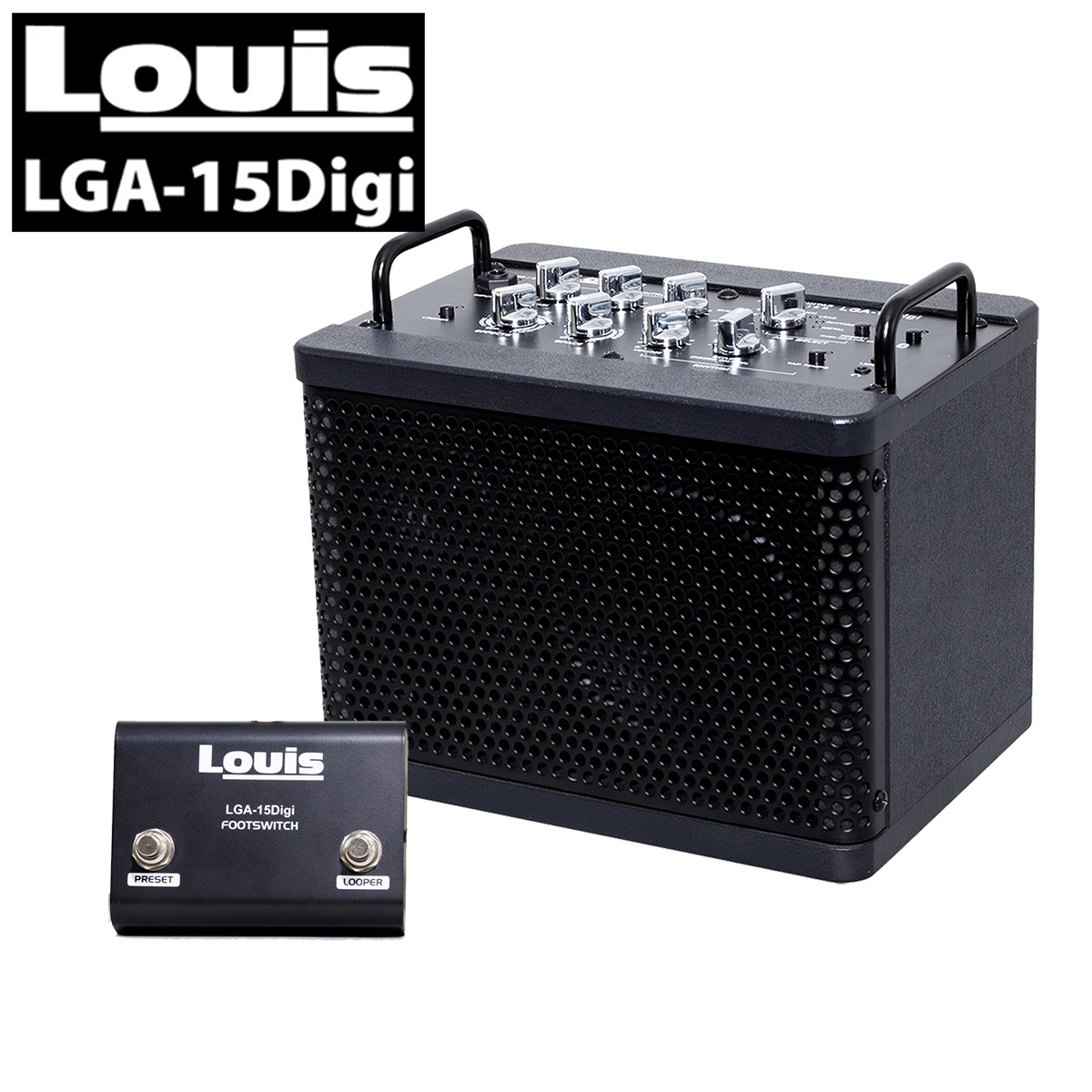 Louis LGA-15Digi ギターアンプ 15Wエフェクト リズムパターン 
