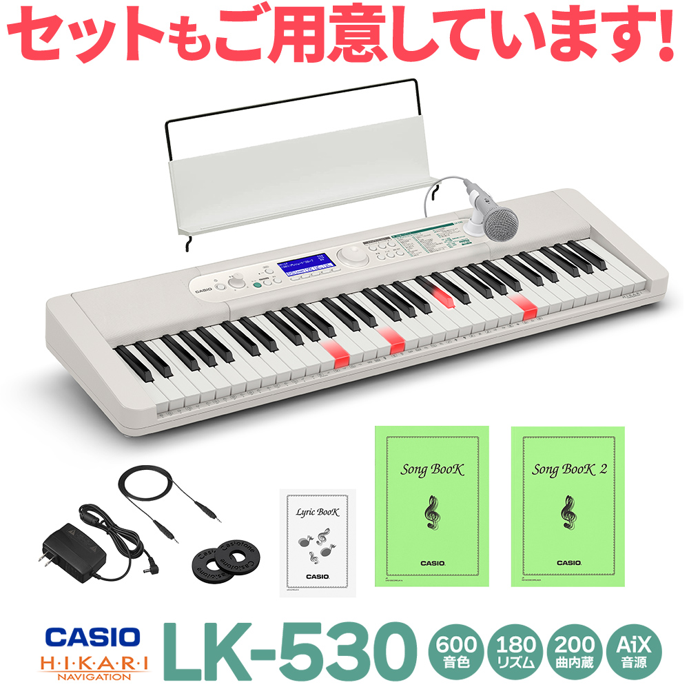CASIO カシオ 光ナビゲーション キーボード LK-58 スタンド マイク付 