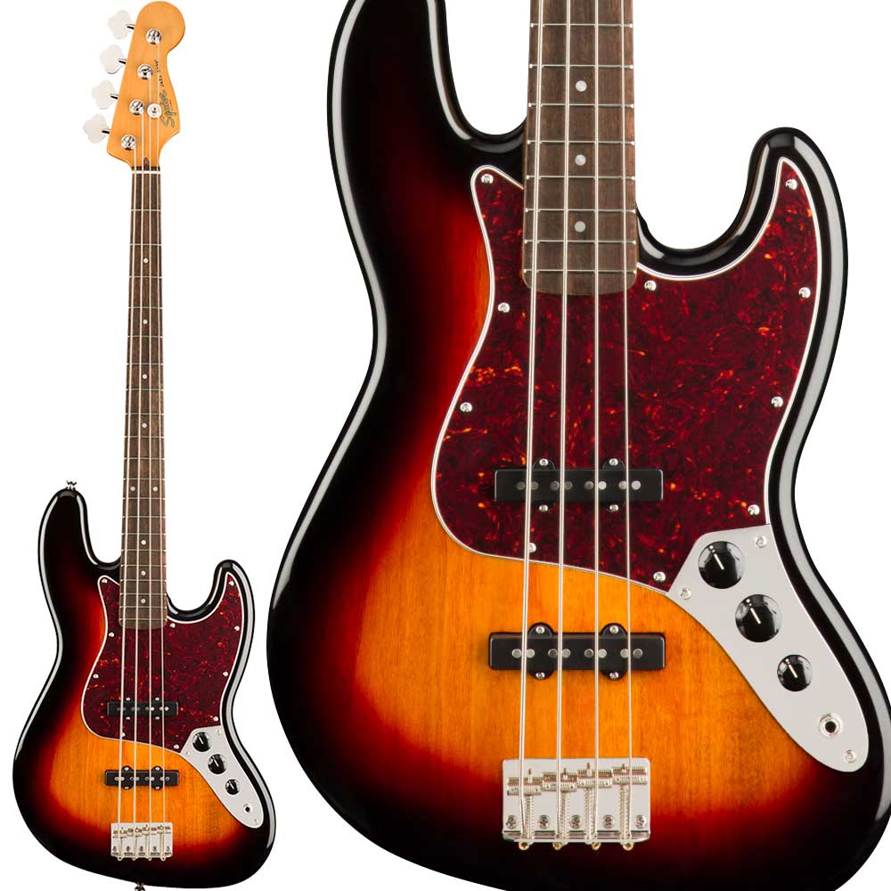 Squier by Fender Classic Vibe ’60s Jazz Bass Laurel Fingerboard 3-Color  Sunburst エレキベース ジャズベース スクワイヤー / スクワイア 【 イオンモール京都桂川店 】