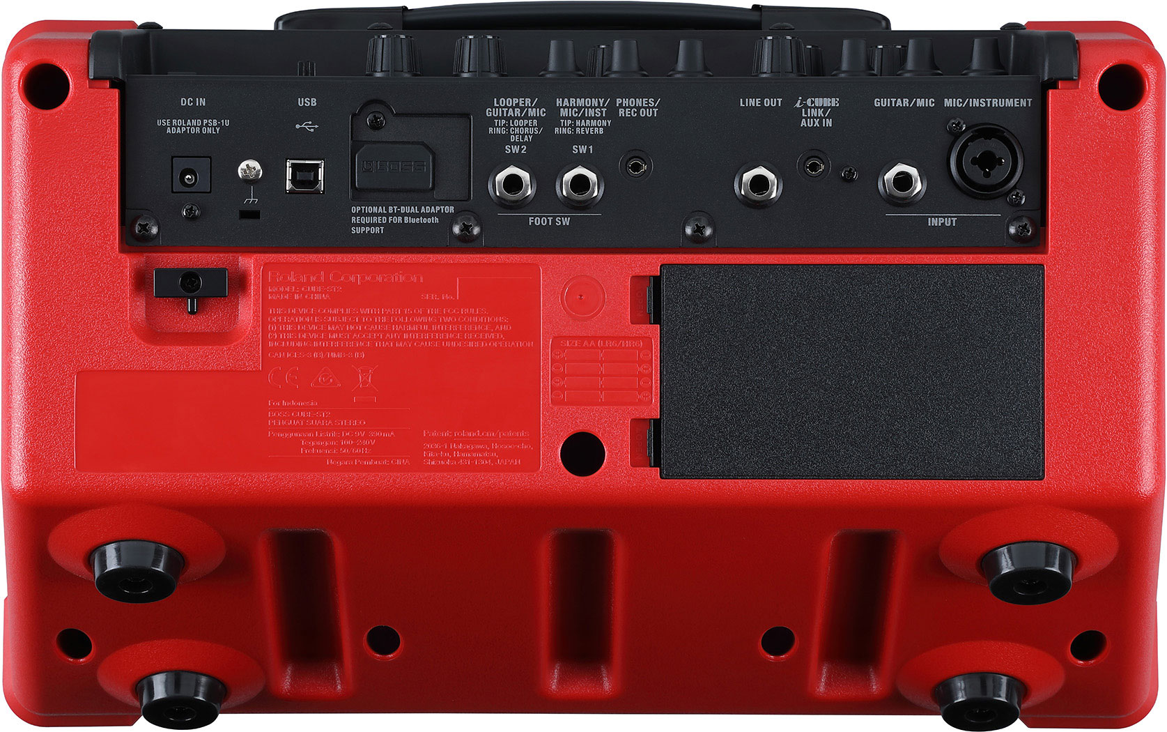 BOSS CUBE Street II Red 電池駆動 ステレオアンプ 10W ボス