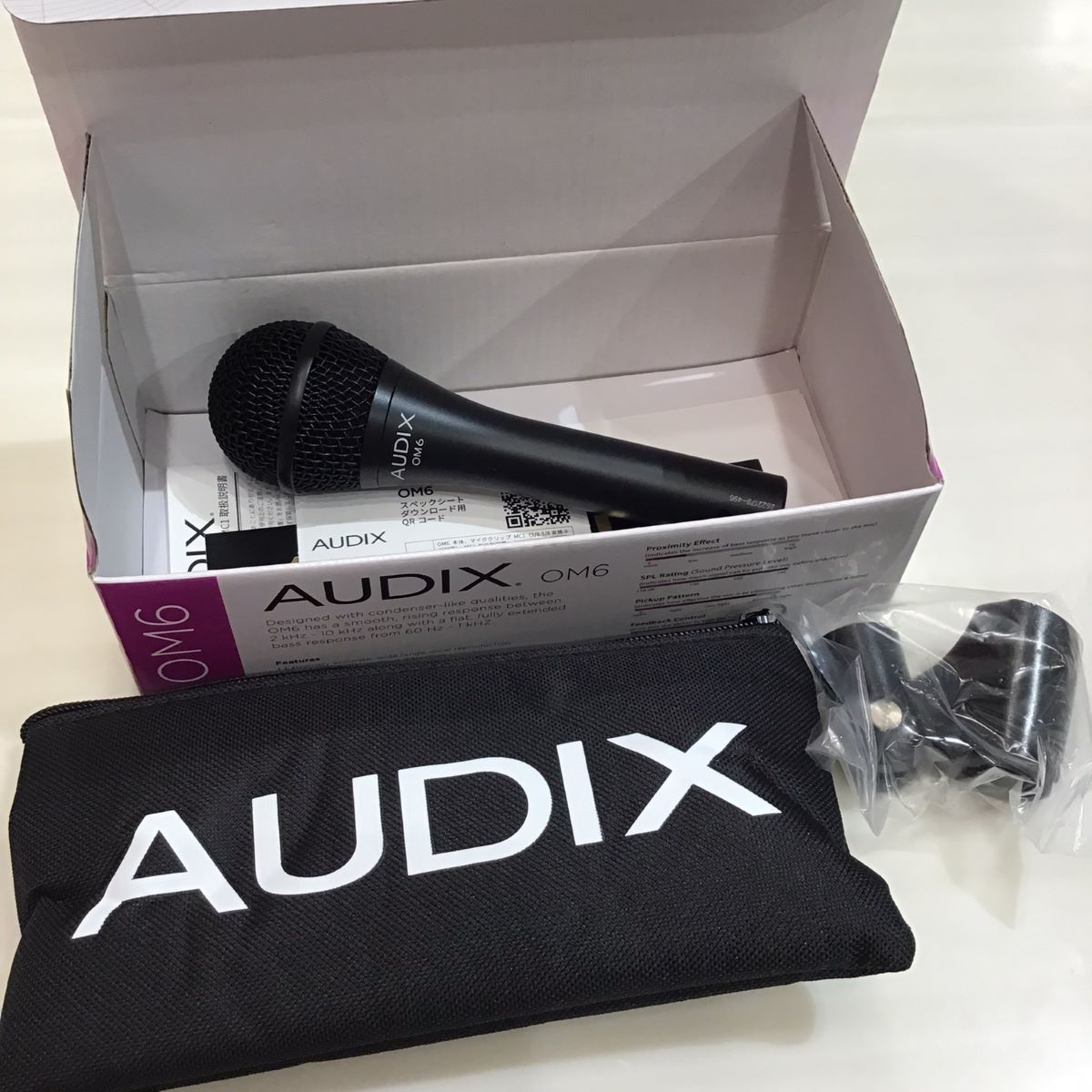 AUDIX OM6 ダイナミックマイク - 配信機器・PA機器・レコーディング機器