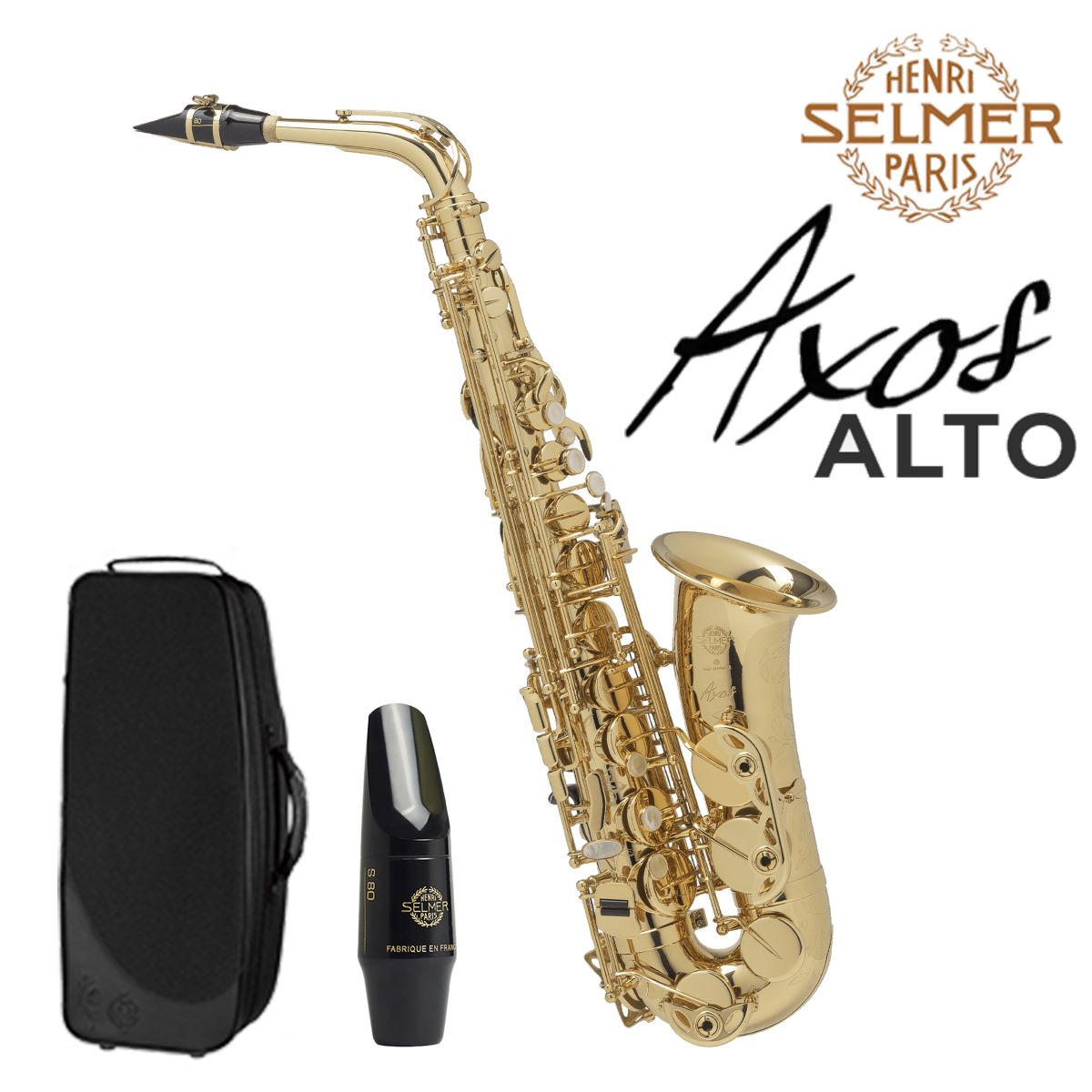 H.Selmer Axos Axos アルトサックス ゴールドラッカー 彫刻入り アクソス セルマー 【 あべのａｎｄ店 】