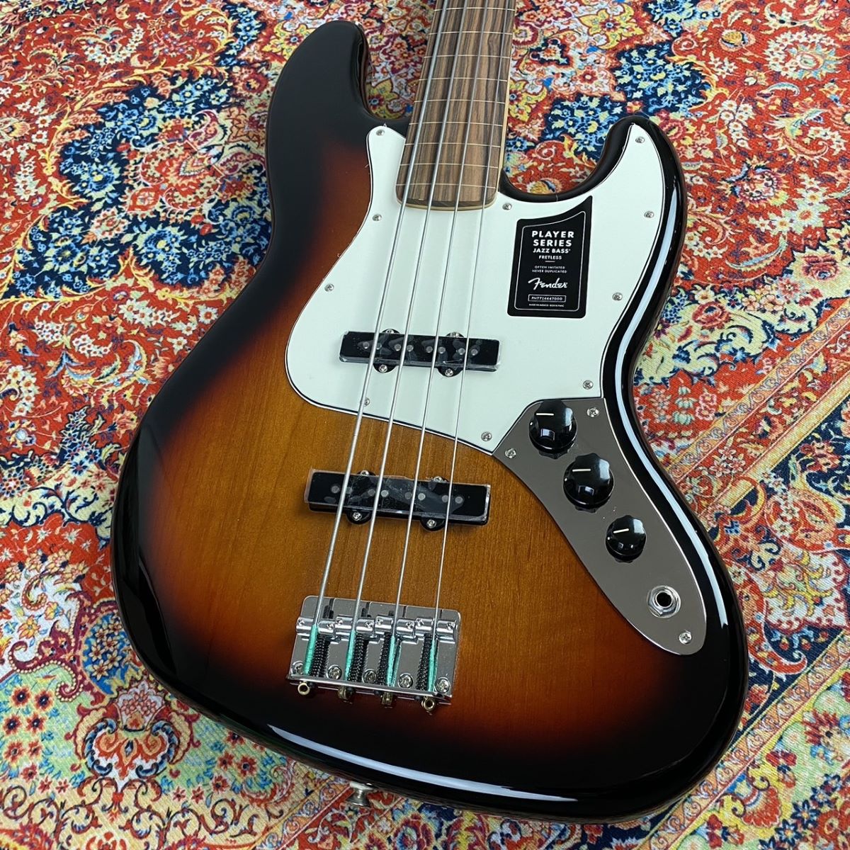 Fender Player Jazz Bass Fretless, Pau Ferro Fingerboard -3-Color