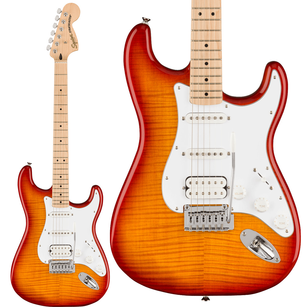 Squier by Fender Affinity Series Stratocaster FMT HSS Maple Fingerboard  White Pickguard Sienna Sunburst エレキギター ストラトキャスター スクワイヤー / スクワイア 【  マークイズ福岡ももち店 ...