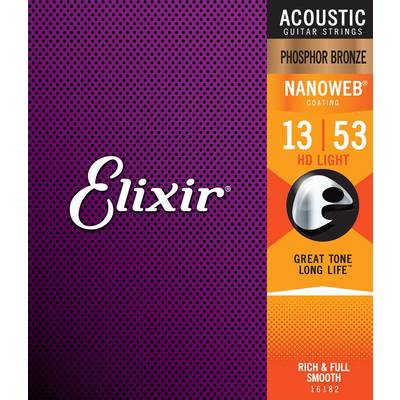 Elixir  NANOWEB フォスファーブロンズ 13-53 HDライト #16182アコースティックギター弦 エリクサー 【 ＳＯＣＯＬＡ　南行徳店 】