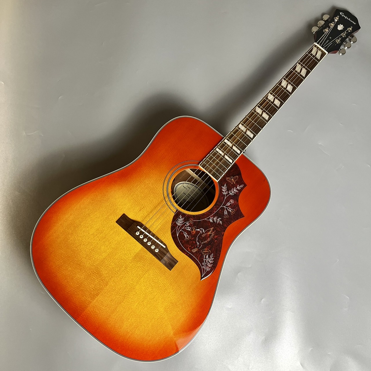 Epiphone Hummingbird Studio Faded Cherry Burst ハミングバード アコースティックギター エレアコ トップ単板 未展示新品