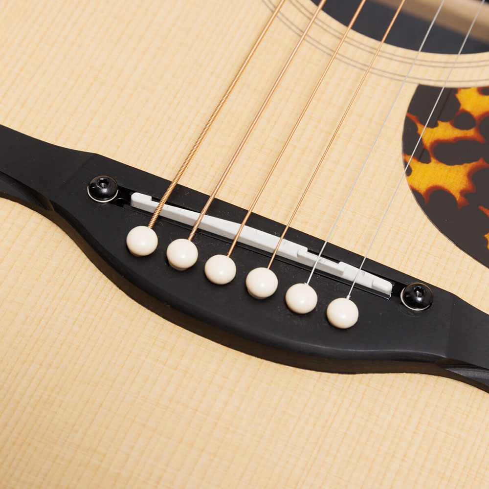J-1A アコースティックギター初心者12点セットアジャスタブルサドル 簡単弦高調整 フォークサイズ 関連画像
