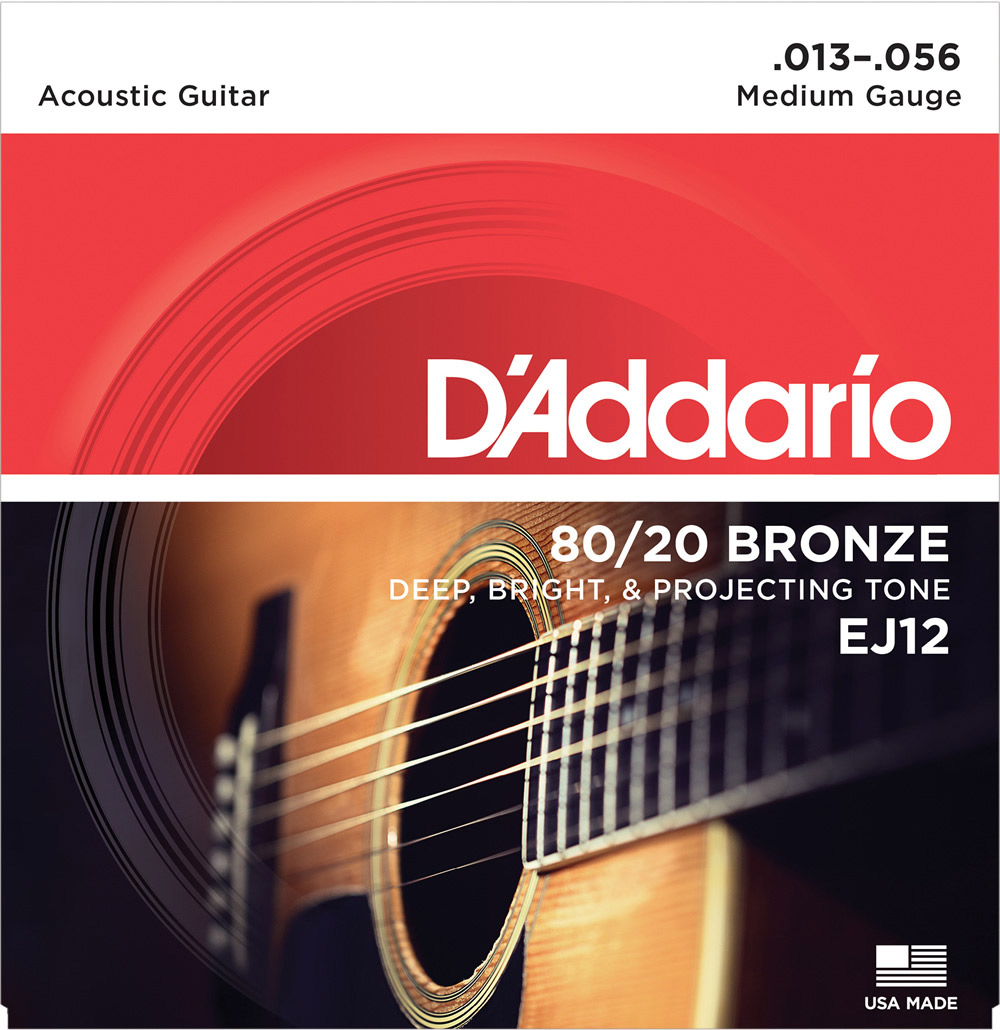 D'Addario EJ12 アコースティックギター弦 MEDIUM 【ダダリオ】