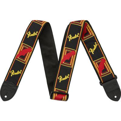 Fender Monogrammed Straps 099-0681-500 ストラップ モノグラム [Black/Yellow/Red] フェンダー  0990681500 | 島村楽器オンラインストア