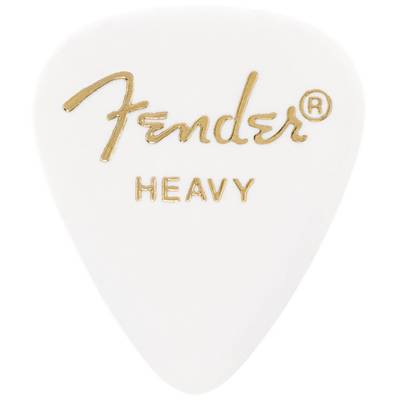 Fender 351 PICK HEAVY White セルロイド製ピック ティアドロップ型 144枚セット ホワイト ヘビー フェンダー 098-0351-580