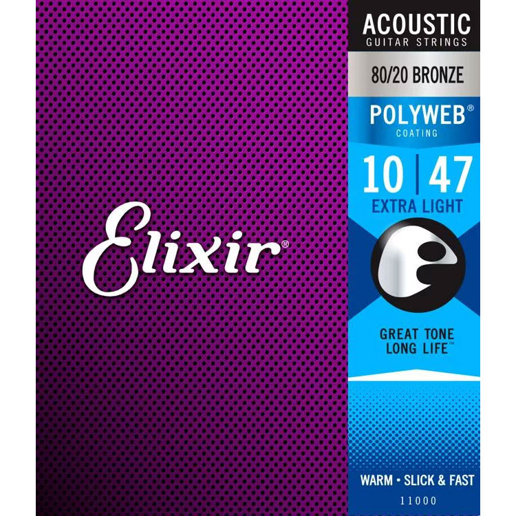 Elixir  アコースティックギター弦 NANOWEB 80 20ブロンズ