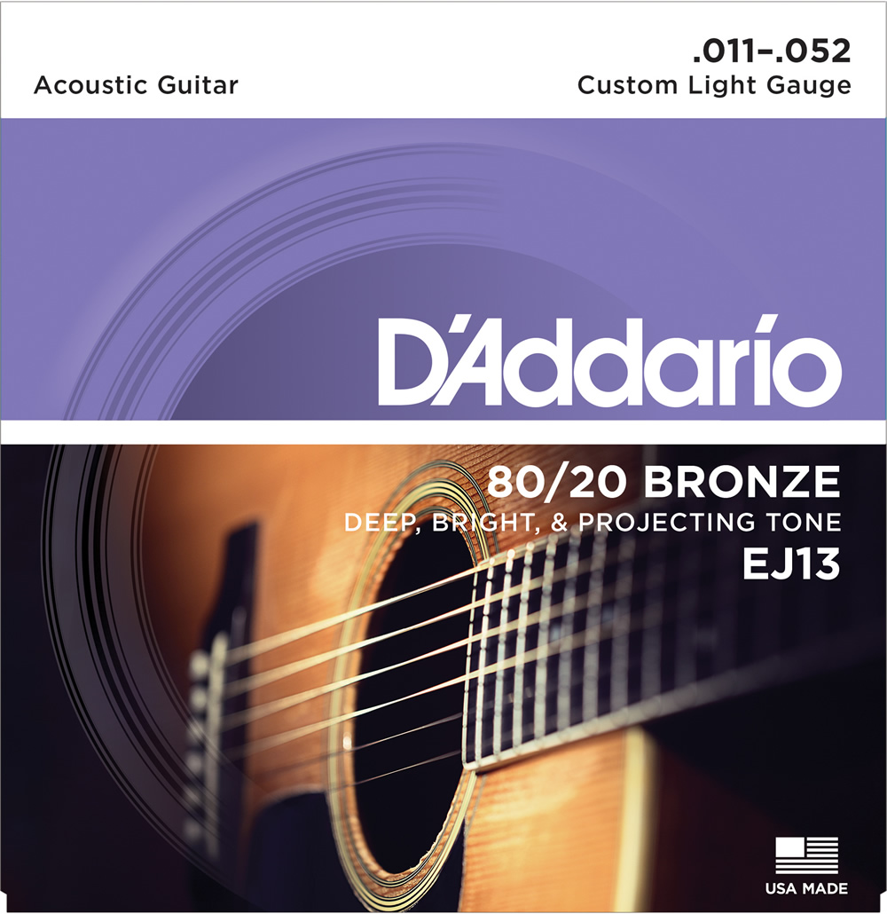 D'Addario EJ13 80/20ブロンズ 11-52 カスタムライト 【 ダダリオ アコースティックギター弦 】 島村楽器オンラインストア