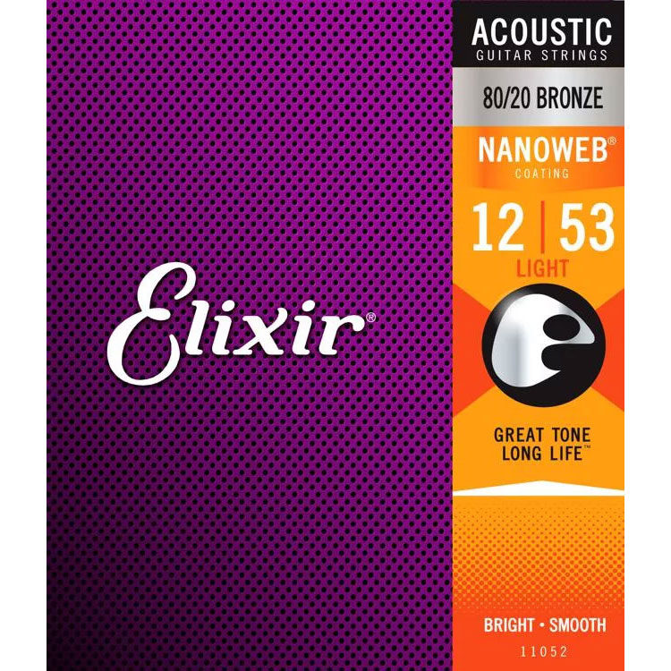 Elixir NANOWEB 80/20ブロンズ 12-53 ライト #11052 エリクサー