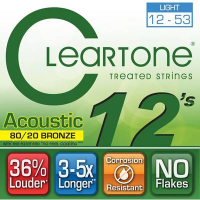 Cleartone 80/20 BRONZE アコースティックギター弦 ライトゲージ 012-053 クリアトーン 