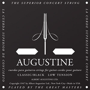 AUGUSTINE オーガスチン クロ5 クラシックギター弦 CLASSIC／BLACK ローテンション 5弦：0325【バラ弦1本】