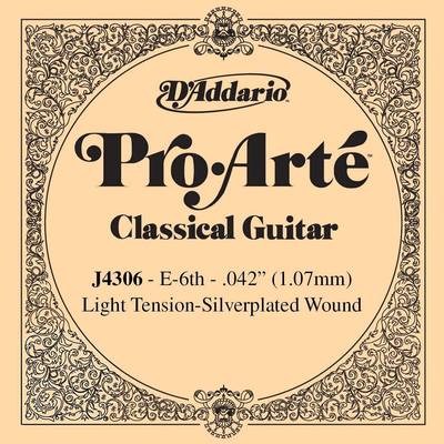 D'Addario J4306 クラシックギター弦 ProArte Nylon ライトテンション 6弦：0420 【バラ弦1本】 【ダダリオ】