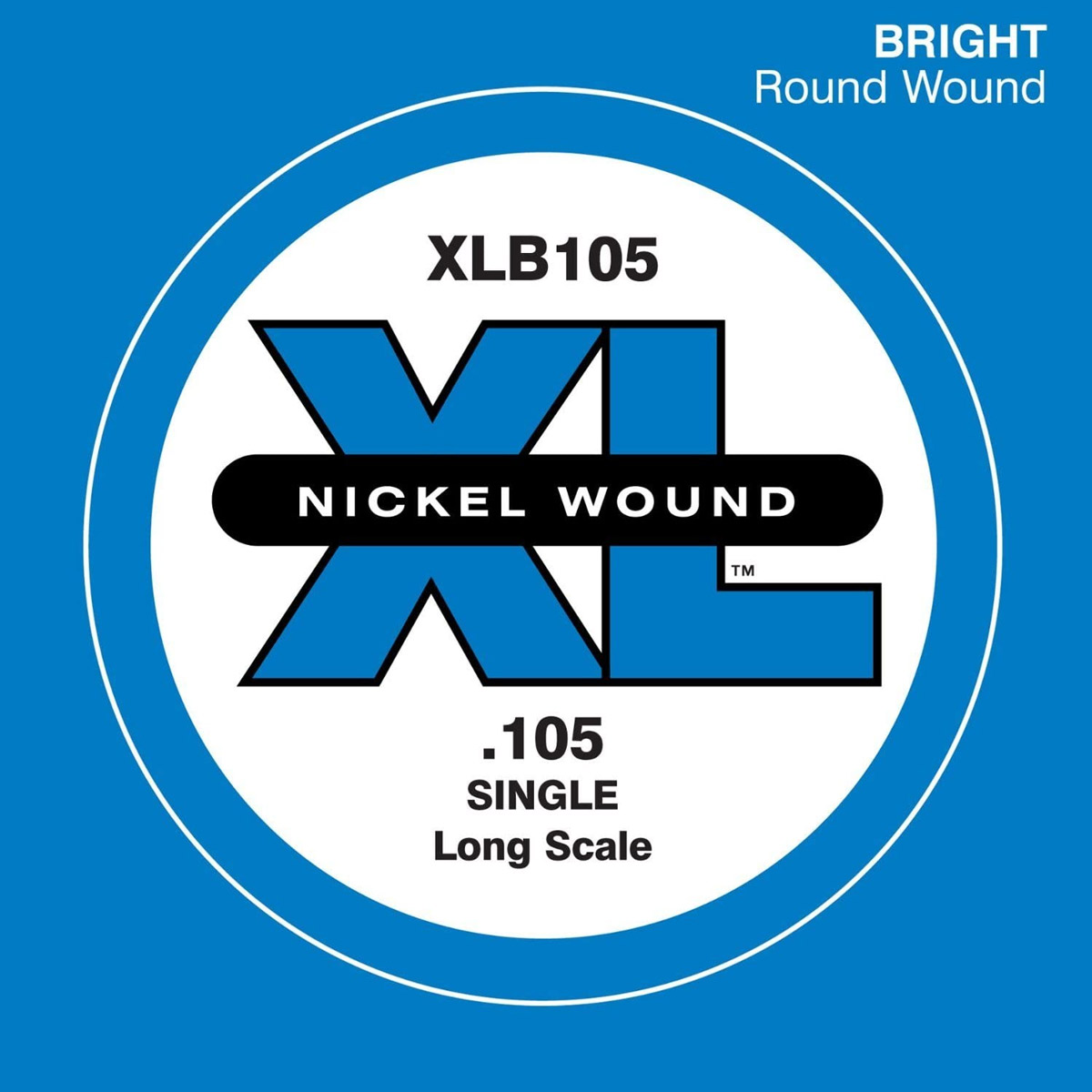 D'Addario XLB105 ベース弦 XL Nickel Wound Long Scale 105 【バラ弦1本】 【ダダリオ】