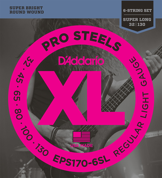 D'Addario ダダリオ EPS170/6SL プロスチール 32-130 6-String レギュラーライト 6弦エレキベース弦